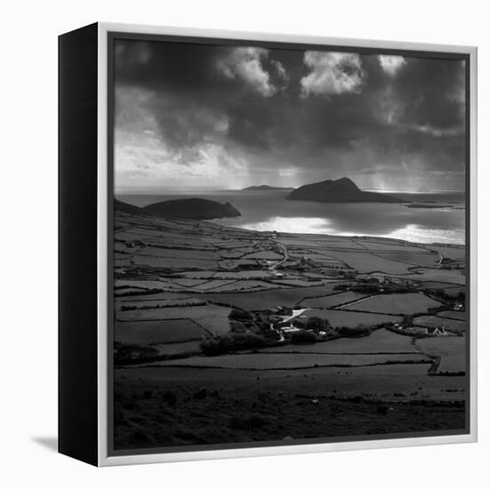 Blasket Sound to Blasket Islands and Slea Head, Dingle Peninsula, Munster, Republic of Ireland-Stuart Black-Framed Premier Image Canvas