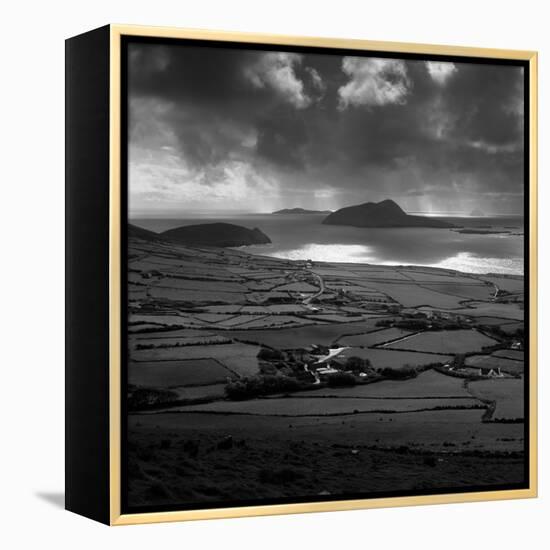 Blasket Sound to Blasket Islands and Slea Head, Dingle Peninsula, Munster, Republic of Ireland-Stuart Black-Framed Premier Image Canvas