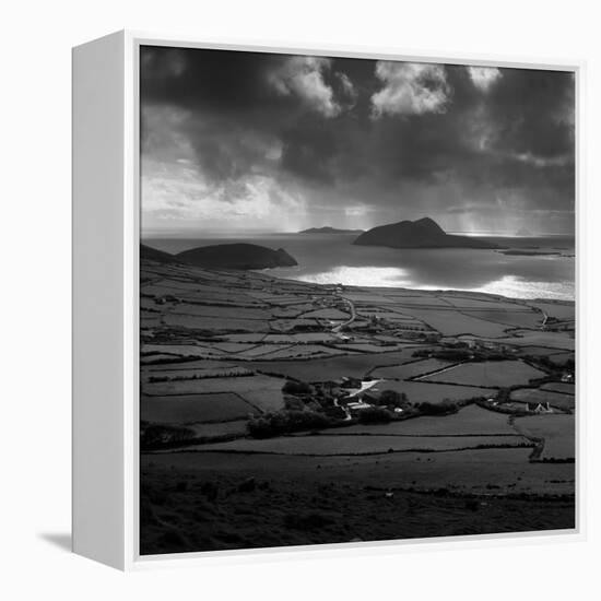 Blasket Sound to Blasket Islands and Slea Head, Dingle Peninsula, Munster, Republic of Ireland-Stuart Black-Framed Premier Image Canvas