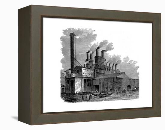 Blast Furnaces at the Phoenix Iron and Bridge Works, Phoenixville, Pennsylvania, USA, 1873-null-Framed Premier Image Canvas