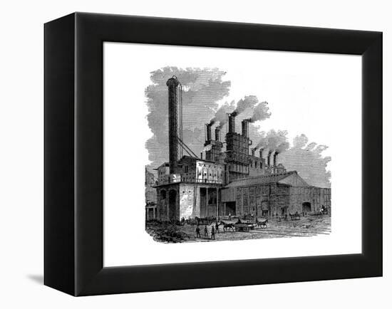 Blast Furnaces at the Phoenix Iron and Bridge Works, Phoenixville, Pennsylvania, USA, 1873-null-Framed Premier Image Canvas