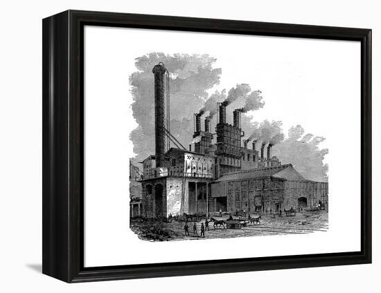 Blast Furnaces at the Phoenix Iron and Bridge Works, Phoenixville, Pennsylvania, USA, 1873-null-Framed Premier Image Canvas