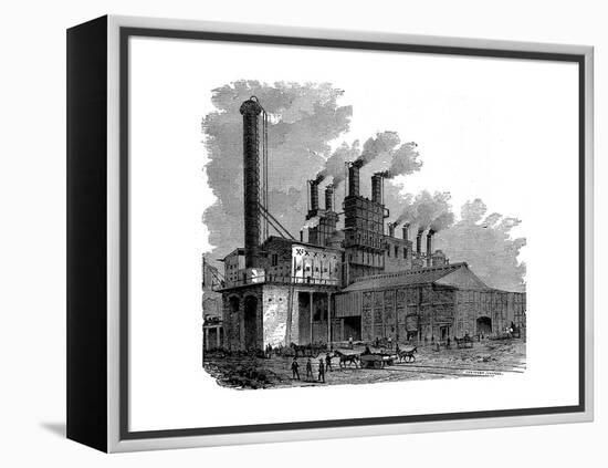 Blast Furnaces at the Phoenix Iron and Bridge Works, Phoenixville, Pennsylvania, USA, 1873-null-Framed Premier Image Canvas