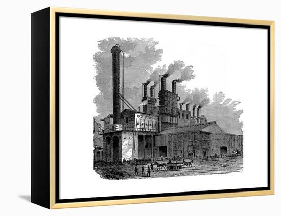Blast Furnaces at the Phoenix Iron and Bridge Works, Phoenixville, Pennsylvania, USA, 1873-null-Framed Premier Image Canvas