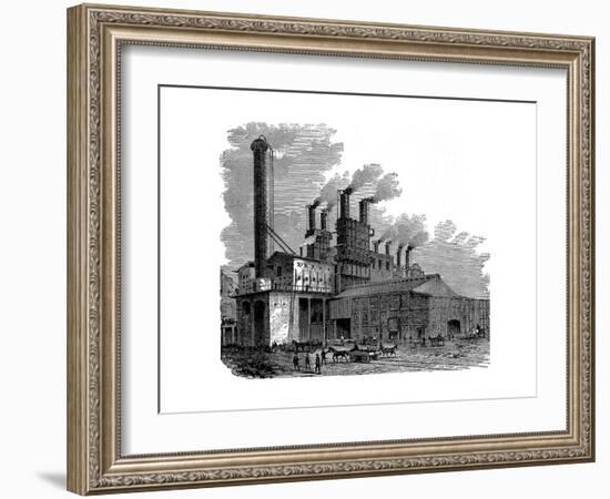 Blast Furnaces at the Phoenix Iron and Bridge Works, Phoenixville, Pennsylvania, USA, 1873-null-Framed Giclee Print