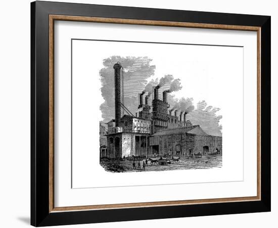 Blast Furnaces at the Phoenix Iron and Bridge Works, Phoenixville, Pennsylvania, USA, 1873-null-Framed Giclee Print