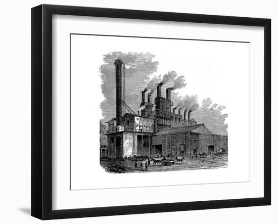 Blast Furnaces at the Phoenix Iron and Bridge Works, Phoenixville, Pennsylvania, USA, 1873-null-Framed Giclee Print