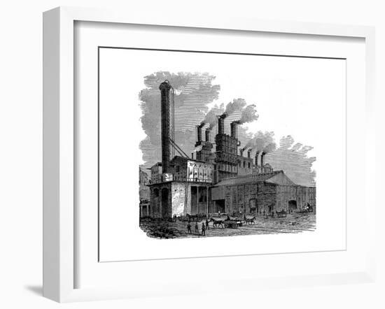 Blast Furnaces at the Phoenix Iron and Bridge Works, Phoenixville, Pennsylvania, USA, 1873-null-Framed Giclee Print