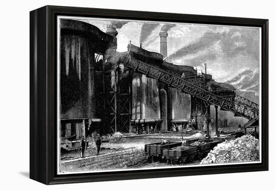 Blast Furnaces, Barrow Hematite Iron and Steel Company, Barrow in Furness, Cumbria, 1890-null-Framed Premier Image Canvas