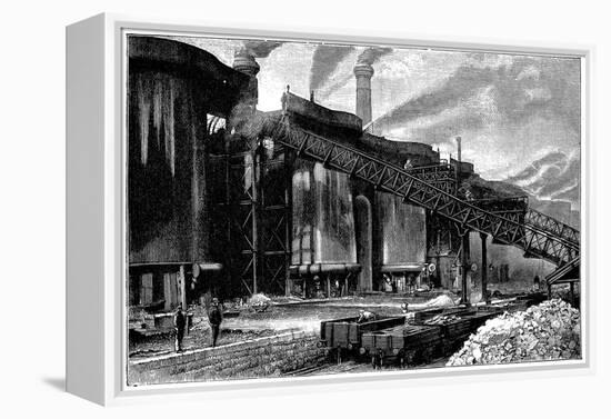 Blast Furnaces, Barrow Hematite Iron and Steel Company, Barrow in Furness, Cumbria, 1890-null-Framed Premier Image Canvas