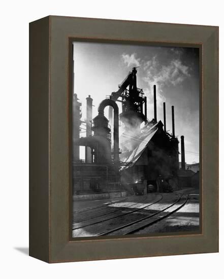 Blast Furnance at the Bethlehem Steel Works in Pennsylvania-null-Framed Premier Image Canvas