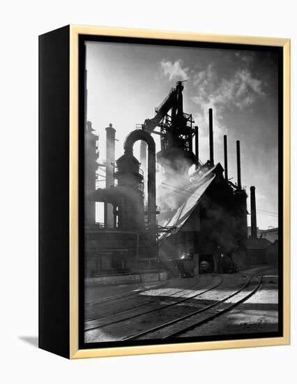 Blast Furnance at the Bethlehem Steel Works in Pennsylvania-null-Framed Premier Image Canvas