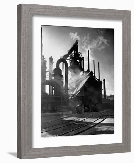 Blast Furnance at the Bethlehem Steel Works in Pennsylvania-null-Framed Photographic Print