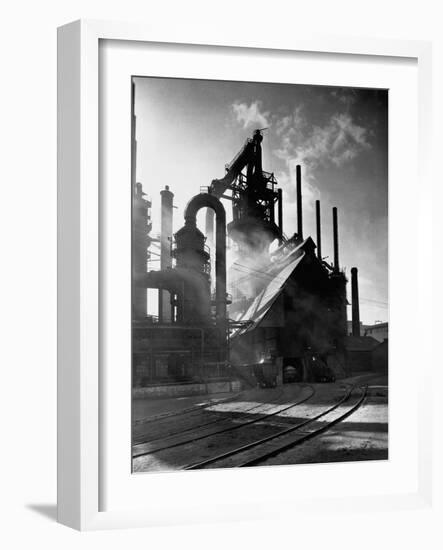 Blast Furnance at the Bethlehem Steel Works in Pennsylvania-null-Framed Photographic Print