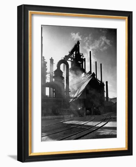 Blast Furnance at the Bethlehem Steel Works in Pennsylvania-null-Framed Photographic Print