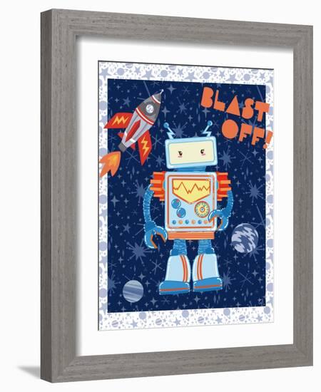 Blast Off Robot-Christina Skapriwsky-Framed Art Print