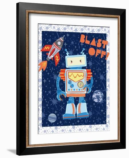 Blast Off Robot-Christina Skapriwsky-Framed Art Print