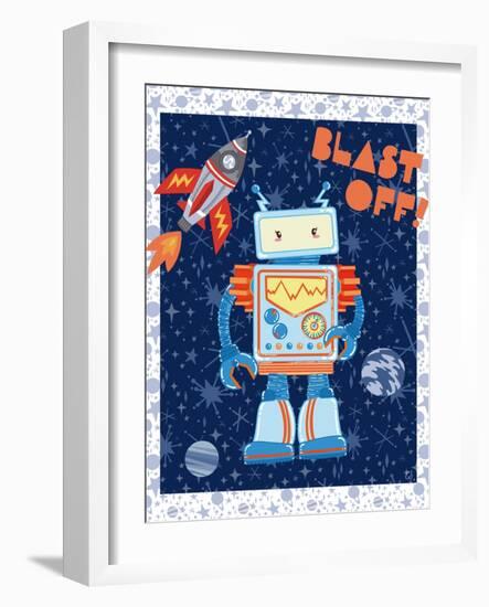 Blast Off Robot-Christina Skapriwsky-Framed Art Print
