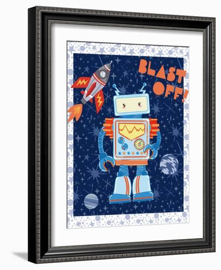 Blast Off Robot-Christina Skapriwsky-Framed Art Print