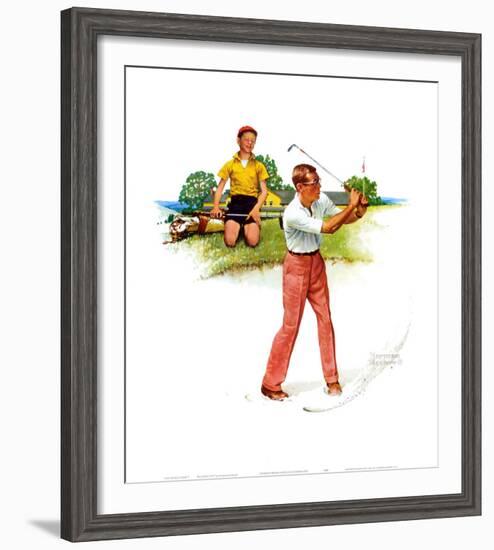 Blasting Out-Norman Rockwell-Framed Art Print