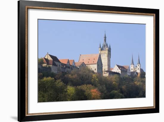 Blauer Turm Tower and St. Peter Collegiate Church, Bad Wimpfen, Neckartal Valley-Marcus Lange-Framed Photographic Print