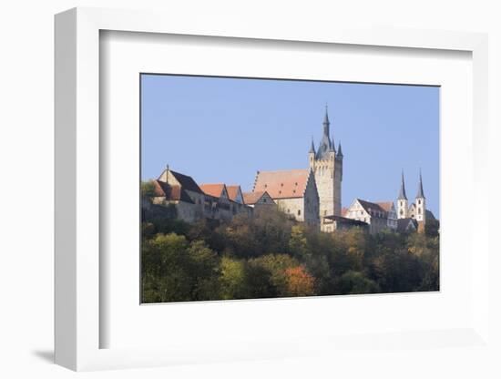 Blauer Turm Tower and St. Peter Collegiate Church, Bad Wimpfen, Neckartal Valley-Marcus Lange-Framed Photographic Print