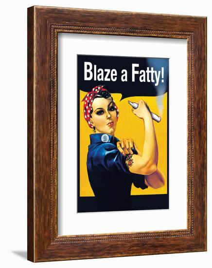 Blaze a Fatty-null-Framed Premium Giclee Print