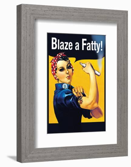 Blaze a Fatty-null-Framed Premium Giclee Print