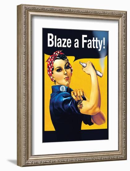 Blaze a Fatty-null-Framed Art Print