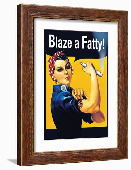 Blaze a Fatty-null-Framed Art Print