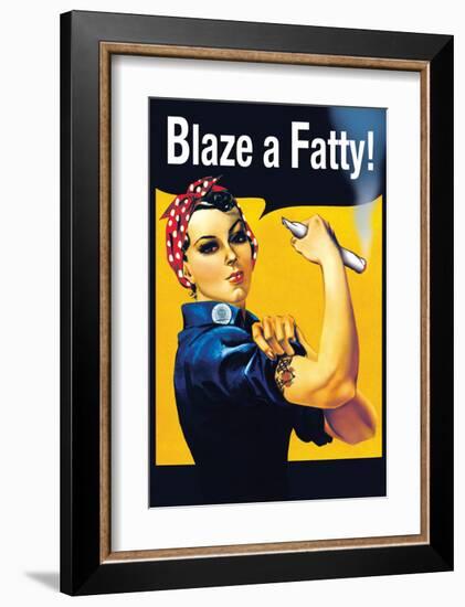 Blaze a Fatty-null-Framed Art Print