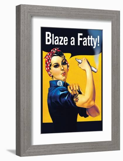 Blaze a Fatty-null-Framed Art Print