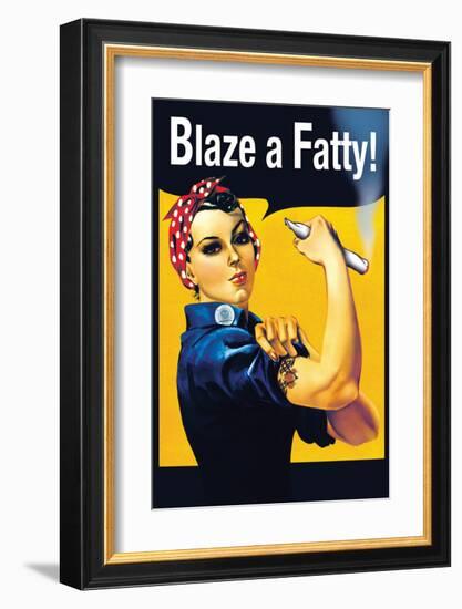 Blaze a Fatty-null-Framed Art Print