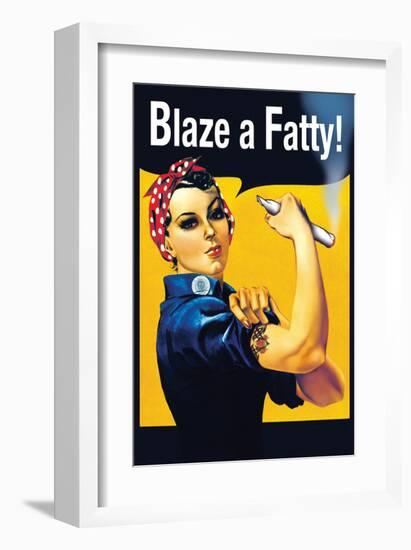 Blaze a Fatty-null-Framed Art Print