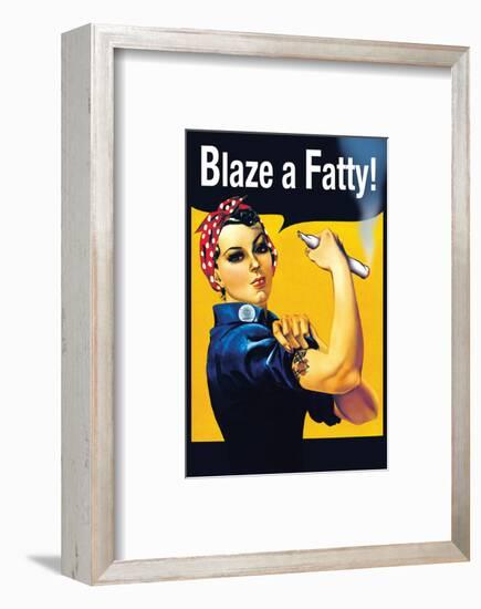 Blaze a Fatty-null-Framed Art Print