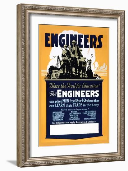 Blaze the Trail for Education, The Engineers-null-Framed Art Print