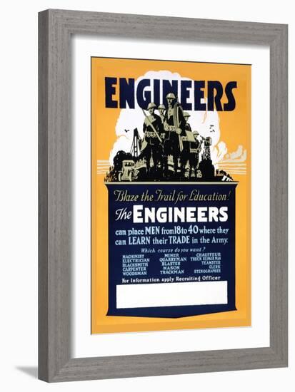 Blaze the Trail for Education, The Engineers-null-Framed Art Print