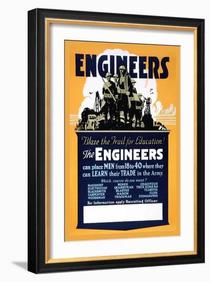 Blaze the Trail for Education, The Engineers-null-Framed Art Print