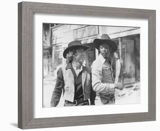 Blazing Saddles, from Left: Gene Wilder, Cleavon Little, 1974-null-Framed Premium Photographic Print