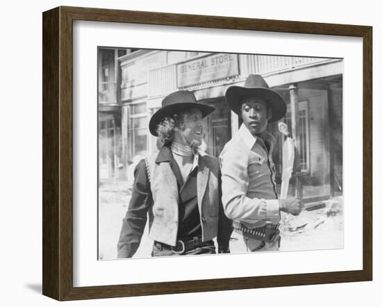 Blazing Saddles, from Left: Gene Wilder, Cleavon Little, 1974-null-Framed Premium Photographic Print