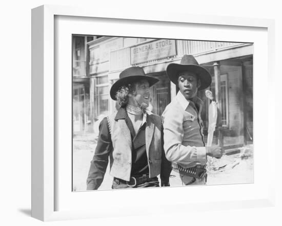 Blazing Saddles, from Left: Gene Wilder, Cleavon Little, 1974-null-Framed Premium Photographic Print