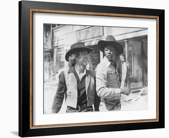 Blazing Saddles, from Left: Gene Wilder, Cleavon Little, 1974-null-Framed Photo