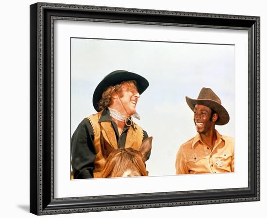 Blazing Saddles, Gene Wilder, Cleavon Little, 1974-null-Framed Photo