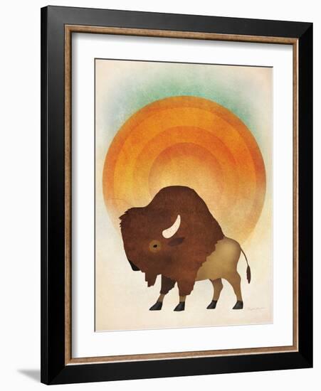 Blazing Sun Bison-Ryan Fowler-Framed Premium Giclee Print