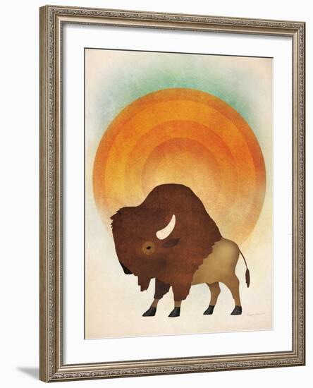 Blazing Sun Bison-Ryan Fowler-Framed Art Print