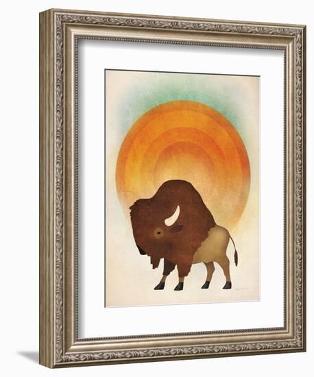 Blazing Sun Bison-Ryan Fowler-Framed Premium Giclee Print