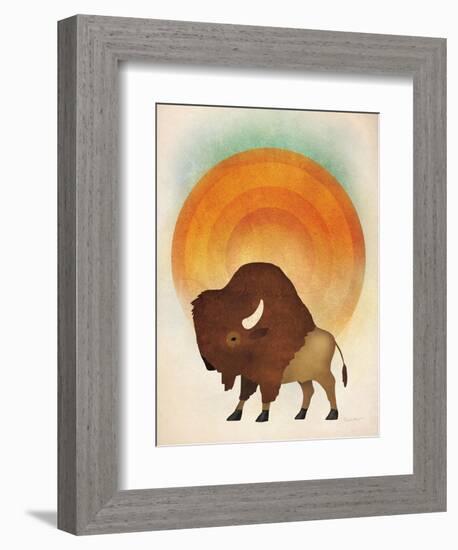 Blazing Sun Bison-Ryan Fowler-Framed Premium Giclee Print