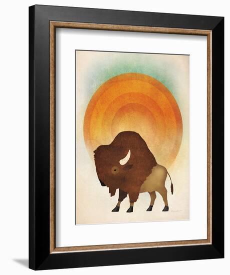 Blazing Sun Bison-Ryan Fowler-Framed Premium Giclee Print