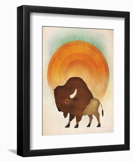 Blazing Sun Bison-Ryan Fowler-Framed Premium Giclee Print