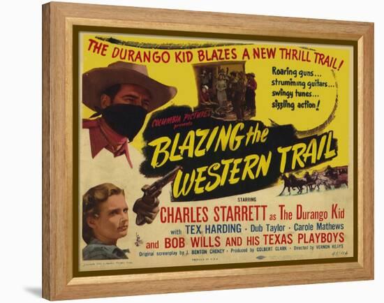 Blazing the Western Trail, 1945-null-Framed Stretched Canvas